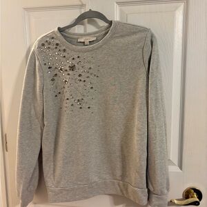 LOFT Heather Gray Knit Top